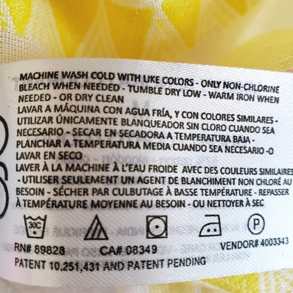 ELLA MOSS Empire Yellow Kinslee Short Flutter Sleeve Lace Trim Blouse—NWT—L - Picture 14 of 15